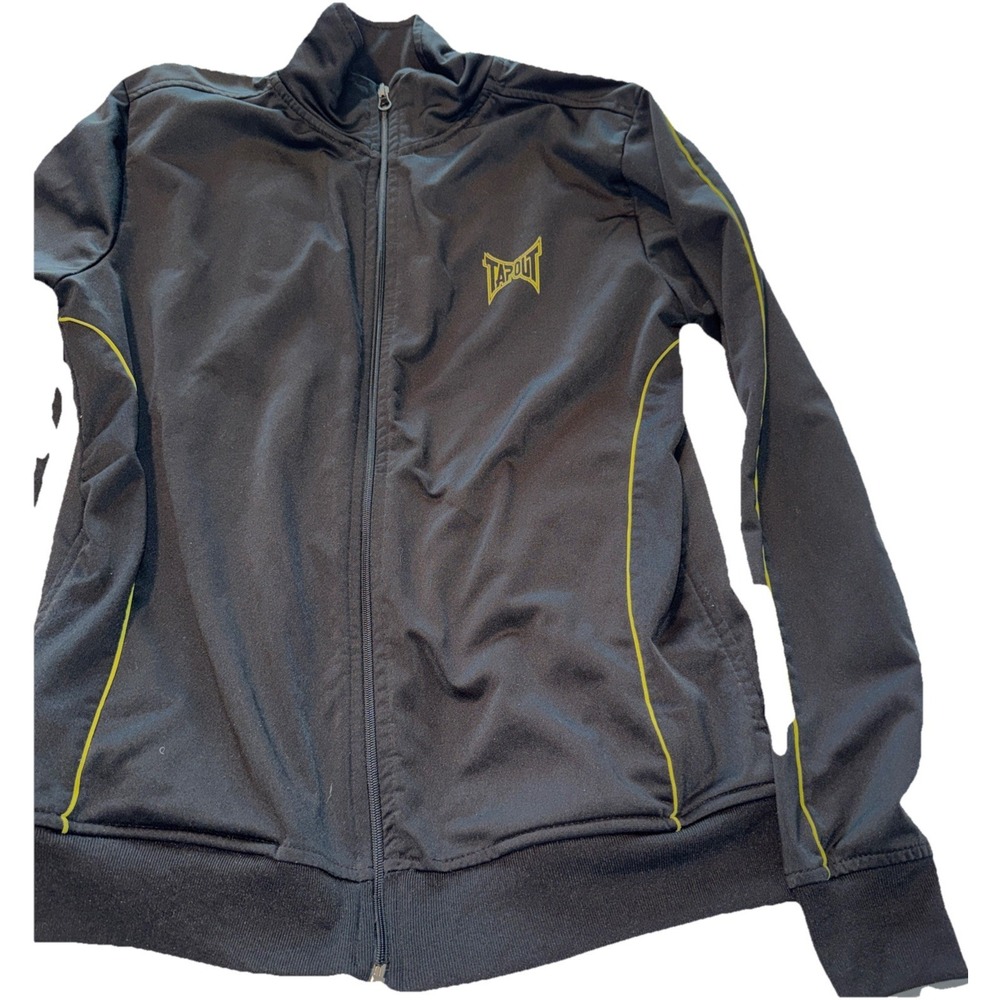 Tapout Mens Logo Zip-Up Track Jacket Size Large Polyester MMA Fight Jogging